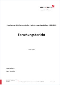 Forschungsbericht Partnerschulen - LpiA im Langzeitpraktikum - 2020-2021